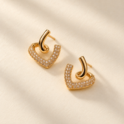 Gold Crystal Hoop Earrings | Premium Demi-Fine Anti-Tarnish Jewelry