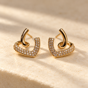 Gold Crystal Hoop Earrings | Premium Demi-Fine Anti-Tarnish Jewelry