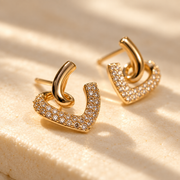 Gold Crystal Hoop Earrings | Premium Demi-Fine Anti-Tarnish Jewelry